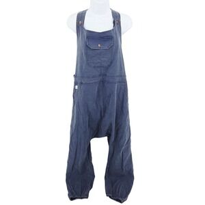 Jaded Gypsy Headed Out Romper Baggy Loose Overalls Joggers One Size O/S Blue NWT